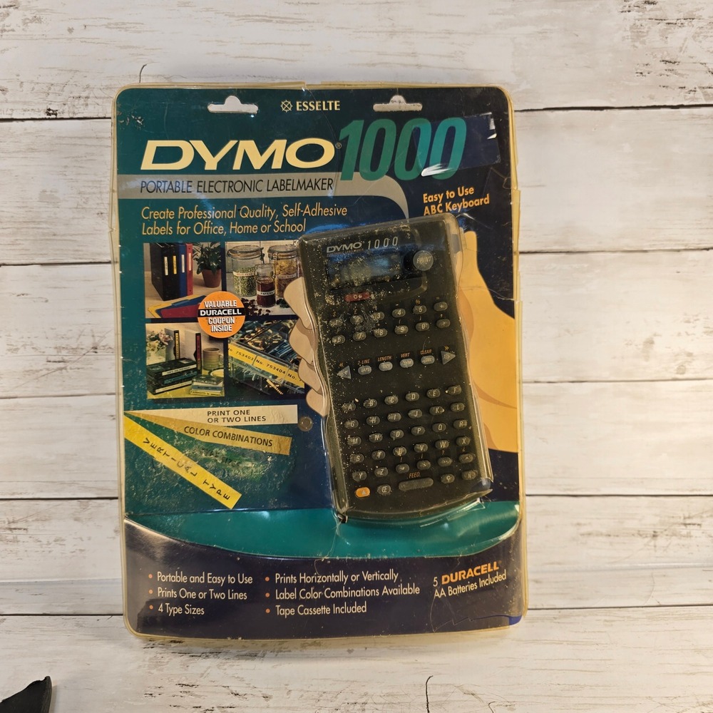 Vintage‎ Dymo 1000 Portable Electronic Labelmaker Esselte 15002 New In Box 1995